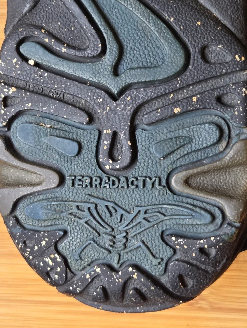 Teva Terradactyl Sport Sandals Blue Aztec Geo Strap Thick Tread Men's 9 Hiking